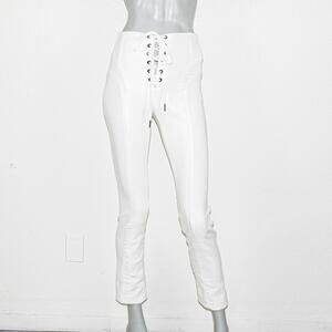 Dion Lee Women's Lacy up Trouser Pants in White Size 2XS 24" waist